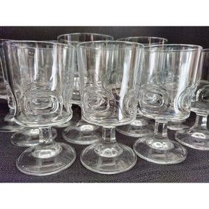 Vintage 1970's RARE France Cristal D'Arques Designed Stemmed Glasses Set of 18